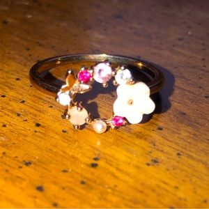 Size 10 rose gold color fashion ring